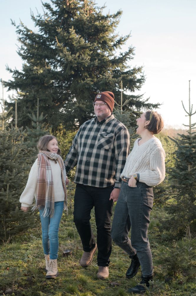 Familienmomente in der Tannenplantage